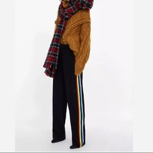 zara rainbow stripe trousers